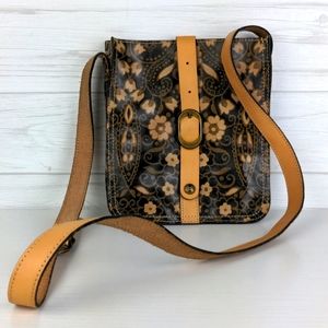 Patricia Nash Venezia Crossbody Bag Floral Leather